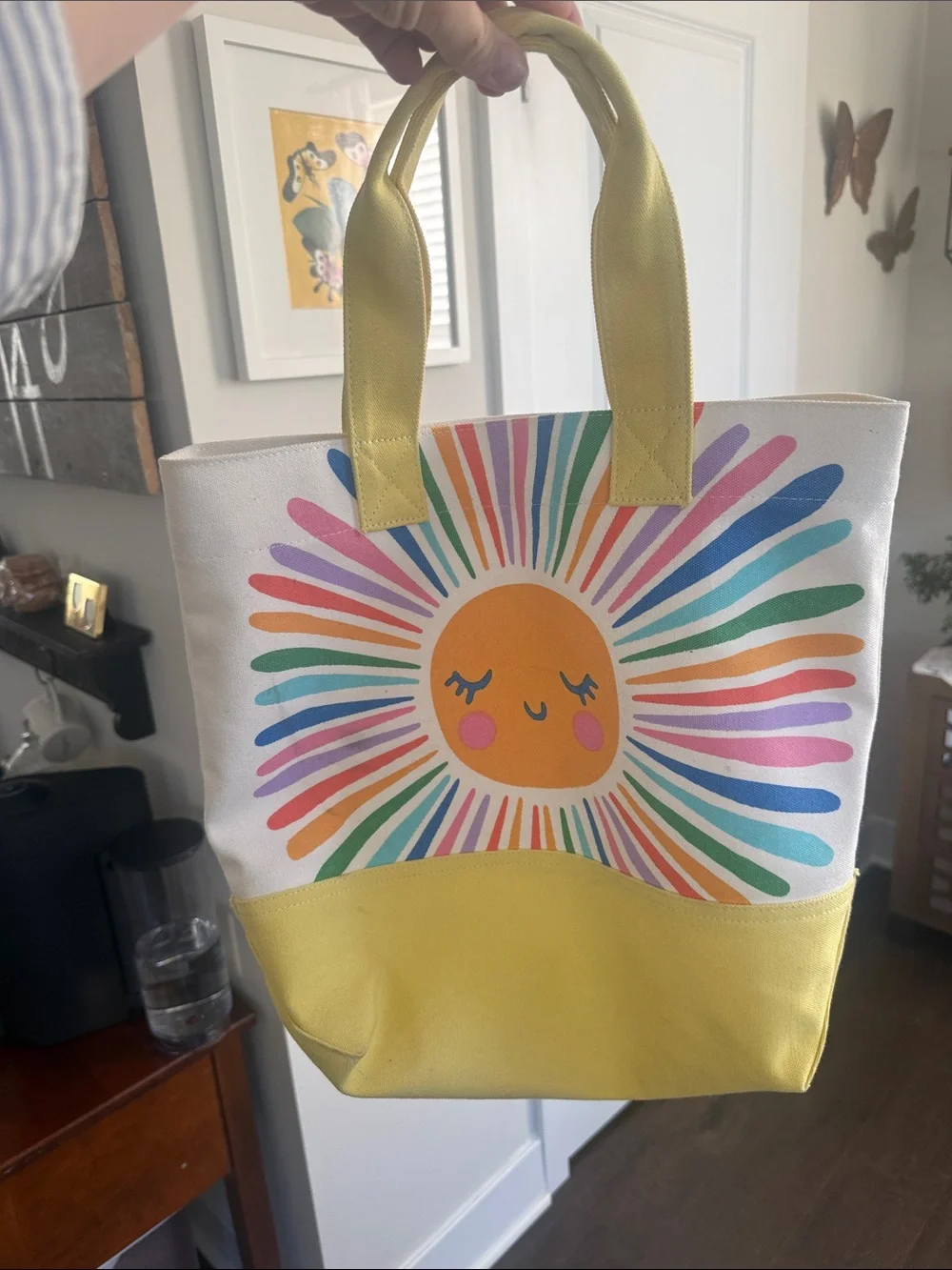 Yellow Sunburst Canvas Kids Tote Bag - Yellow Sun Icon Tote - Pottery Barn Kids